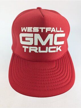 Westfall GMC Truck Snapback Hat - Vintage Red Cap Kansas City Cap - 80s 90s